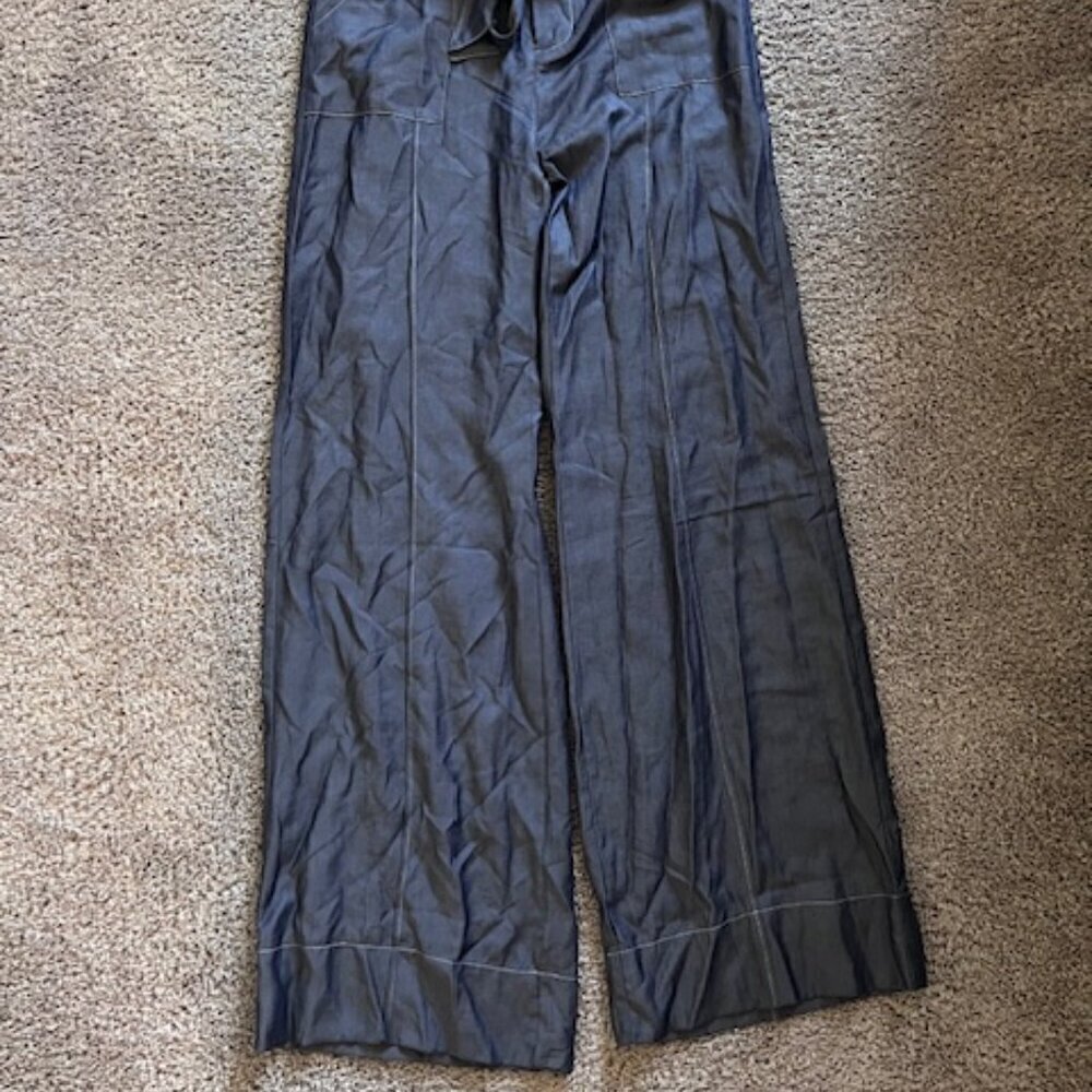 lalavon high waist wide-leg drawstring pants